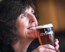 Genuinely one of the top things when you google Hydes beer. Look how happy she is!